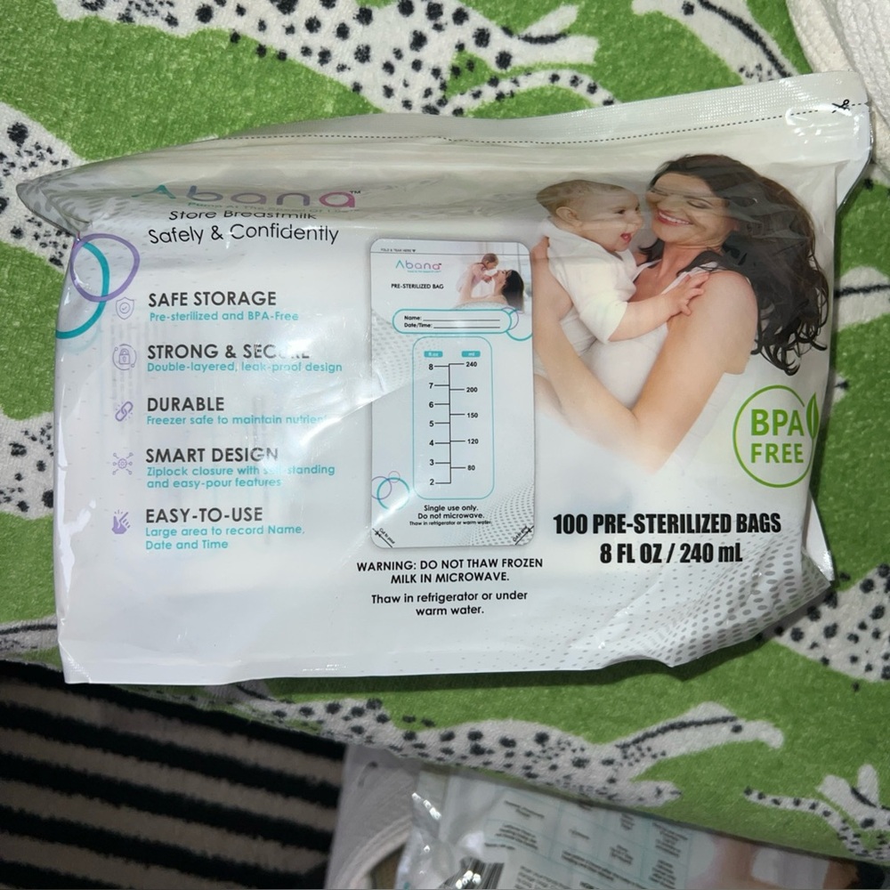 Abana Breast Milk Storage Bags - White